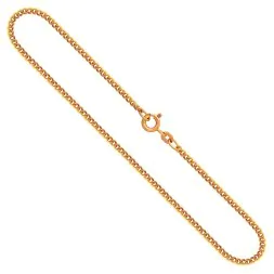 Goldkette als Panzerkette flach in Gelbgold 585 / 14K, 40 cm lang, 2,1 mm breit, Gewicht ca. 5.7 g.