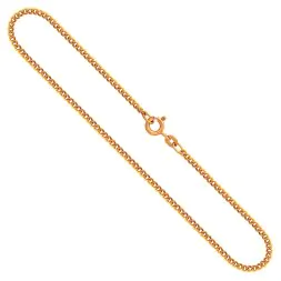 Goldkette als Panzerkette flach in Gelbgold 585 / 14K, 55 cm lang, 2,1 mm breit, Gewicht ca. 7.8 g.