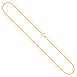Goldkette als Erbskette in Gelbgold 375 / 9K, 34 cm lang, 1,5 mm breit, Gewicht ca. 2.6 g.