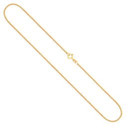 Goldkette als Erbskette in Gelbgold 585 / 14K, 50 cm lang, 1,5 mm breit, Gewicht ca. 4.3 g.