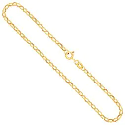 Goldkette als Erbskette in Gelbgold 585 / 14K, 65 cm lang, 2,5 mm breit, Gewicht ca. 12.4 g.
