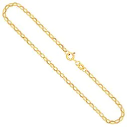 Goldkette als Erbskette in Gelbgold 585 / 14K, 40 cm lang, 2,5 mm breit, Gewicht ca. 7.6 g.
