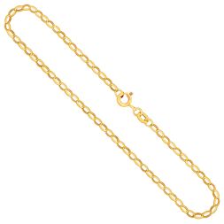 Goldkette als Erbskette in Gelbgold 585 / 14K, 42 cm lang, 2,5 mm breit, Gewicht ca. 7.9 g.