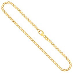 Goldkette als Erbskette in Gelbgold 375 / 9K, 45 cm lang, 2,5 mm breit, Gewicht ca. 3.7 g.