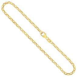 Goldkette als Erbskette in Gelbgold 375 / 9K, 60 cm lang, 2,5 mm breit, Gewicht ca. 4.9 g.