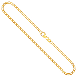 Goldkette als Erbskette in Gelbgold 375 / 9K, 36 cm lang, 2,5 mm breit, Gewicht ca. 3 g.