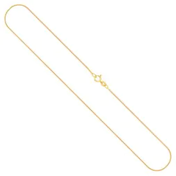 Goldkette als Schlangenkette in Gelbgold 750 / 18K, 60 cm lang, 0,8 mm breit, Gewicht ca. 3.7 g.