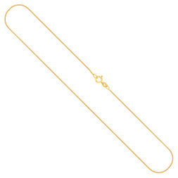 Goldkette als Schlangenkette in Gelbgold 585 / 14K, 40 cm lang, 0,8 mm breit, Gewicht ca. 2.1 g.