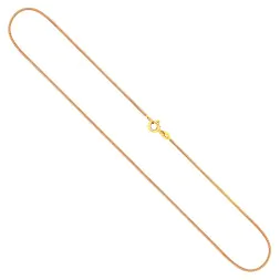 Goldkette als Schlangenkette in Gelbgold 375 / 9K, 40 cm lang, 0,9 mm breit, Gewicht ca. 2.8 g.