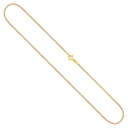 Goldkette als Schlangenkette in Gelbgold 375 / 9K, 45 cm lang, 0,9 mm breit, Gewicht ca. 3.3 g.