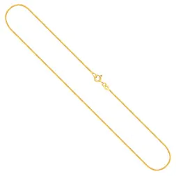 Goldkette als Schlangenkette in Gelbgold 585 / 14K, 70 cm lang, 1,1 mm breit, Gewicht ca. 7.4 g.