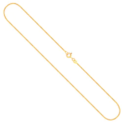 Goldkette als Schlangenkette in Gelbgold 585 / 14 Karat, 65 cm lang, 1.1 mm breit, Gewicht ca. 6,9 g.