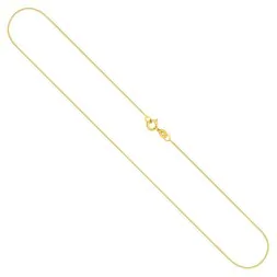 Goldkette als Schlangenkette diamantiert in Gelbgold 333 / 8 Karat, 34 cm lang, 0.7 mm breit, Gewicht ca. 1.3 g.