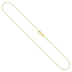 Goldkette als Schlangenkette diamantiert in Gelbgold 585 / 14K, 42 cm lang, 0,7 mm breit, Gewicht ca. 1.9 g.