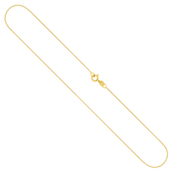 Goldkette als Schlangenkette diamantiert in Gelbgold 333 / 8K, 45 cm lang, 0,7 mm breit, Gewicht ca. 1.8 g.