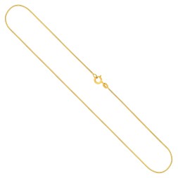 Goldkette als Schlangenkette diamantiert in Gelbgold 585 / 14K, 36 cm lang, 0,8 mm breit, Gewicht ca. 2.5 g.