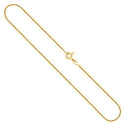 Goldkette als Schlangenkette diamantiert in Gelbgold 585 / 14K, 55 cm lang, 0,9 mm breit, Gewicht ca. 4.5 g.