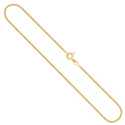 Goldkette als Schlangenkette diamantiert in Gelbgold 585 / 14K, 70 cm lang, 0,9 mm breit, Gewicht ca. 5.9 g.