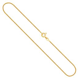 Goldkette als Schlangenkette diamantiert in Gelbgold 585 / 14K, 50 cm lang, 0,9 mm breit, Gewicht ca. 4.4 g.
