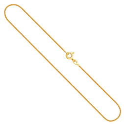 Goldkette als Schlangenkette diamantiert in Gelbgold 333 / 8K, 42 cm lang, 0,9 mm breit, Gewicht ca. 3.1 g.