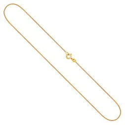 Goldkette als Tondakette in Gelbgold 585 / 14K, 70 cm lang, 0,8 mm breit, Gewicht ca. 4.7 g.