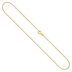 Goldkette als Tondakette in Gelbgold 585 / 14K, 45 cm lang, 0,8 mm breit, Gewicht ca. 3 g.