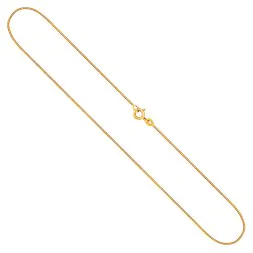 Goldkette als Tondakette in Gelbgold 585 / 14K, 50 cm lang, 0,8 mm breit, Gewicht ca. 3.3 g.