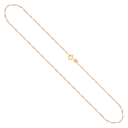 Goldkette als Singapurkette in Gelbgold 750 / 18 Karat, 70 cm lang, 1 mm breit, Gewicht ca. 1,9 g.