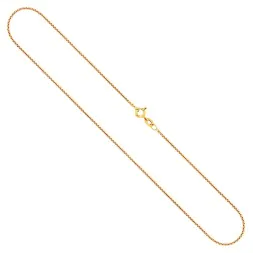 Goldkette als Venezianerkette rund geschlagen in Gelbgold 750 / 18K, 50 cm lang, 1,2 mm breit, Gewicht ca. 4.9 g.