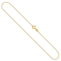Goldkette als Venezianerkette in Gelbgold 375 / 9K, 50 cm lang, 0,7 mm breit, Gewicht ca. 1.7 g.