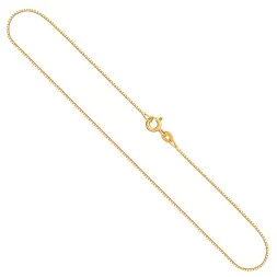 Goldkette als Venezianerkette in Gelbgold 750 / 18K, 38 cm lang, 0,7 mm breit, Gewicht ca. 1.9 g.