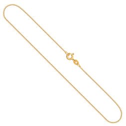 Goldkette als Venezianerkette in Gelbgold 375 / 9K, 38 cm lang, 0,7 mm breit, Gewicht ca. 1.3 g.