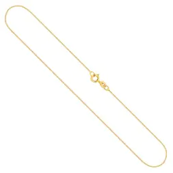 Goldkette als Venezianerkette in Gelbgold 585 / 14K, 65 cm lang, 0,9 mm breit, Gewicht ca. 4.2 g.