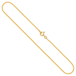 Goldkette als Venezianerkette in Gelbgold 585 / 14K, 45 cm lang, 1,2 mm breit, Gewicht ca. 4.4 g.