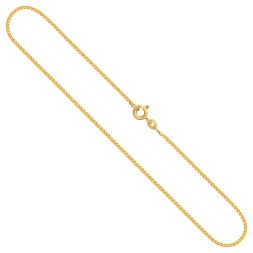 Goldkette als Venezianerkette in Gelbgold 585 / 14K, 90 cm lang, 1,2 mm breit, Gewicht ca. 8.8 g.
