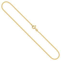 Goldkette als Venezianerkette in Gelbgold 375 / 9K, 40 cm lang, 1,2 mm breit, Gewicht ca. 3.1 g.