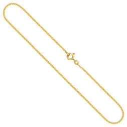 Goldkette als Venezianerkette in Gelbgold 375 / 9K, 90 cm lang, 1,2 mm breit, Gewicht ca. 7.2 g.