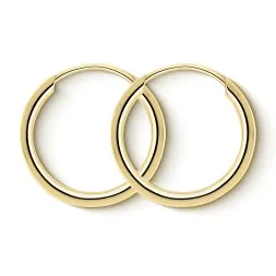 Goldene Creolen, Gelbgold in 1.3 mm rund