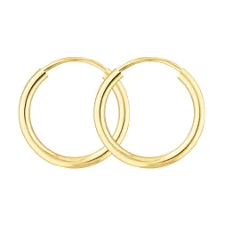 Ohrringe, Creolen, Gelbgold 750 / 18K, Außendurchmesser 20 mm, Breite 2 mm, Gewicht ca. 0.89 g