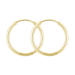 Ohrringe, Creolen,  Gelbgold 333 / 8K, Außendurchmesser 30 mm, Breite 2 mm, Gewicht ca. 0.9 g.