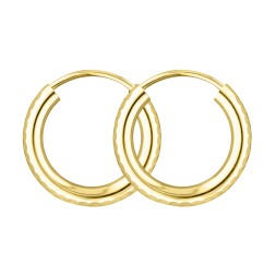 Goldene Creolen, Gelbgold in 2.5 mm eckig