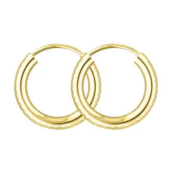 Goldene Creolen, Gelbgold in 2.5 mm eckig