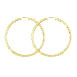 Goldene Creolen, Gelbgold in 2.5 mm rund mit Muster