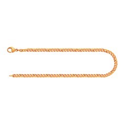 Armband als Panzerkette flach in Gelbgold 375 / 9K, 20 cm lang, 2.7 mm breit, Gewicht ca. 3.6 g.