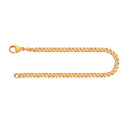 Armband als Panzerkette flach in Gelbgold 585 / 14K, 19 cm lang, 4.1 mm breit, Gewicht ca. 8.1 g.