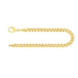 Armband als Panzerkette flach in Gelbgold 333 / 8K, 22 cm lang, 4,7 mm breit, Gewicht ca. 11.3 g.