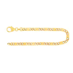 Armband als Dollarkette in Gelbgold 585 / 14 K, 18,5 cm lang, 3,7mm breit, Gewicht ca. 8.3 g.
