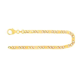 Armband als Dollarkette in Gelbgold 333 / 8K, 19 cm lang, 3,7 mm breit, Gewicht ca. 7.4 g.
