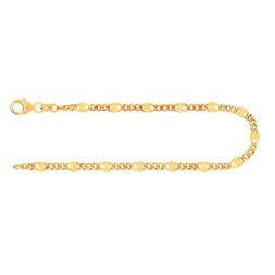 Armband als Panzerstegkette in Gelbgold 750 / 18 Karat, 21.5 cm lang, 3.1 mm breit, Gewicht ca. 3 g.