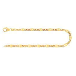 Armband als Panzerstegkette in Gelbgold 750 / 18 Karat, 21.5 cm lang, 3.1 mm breit, Gewicht ca. 3 g.